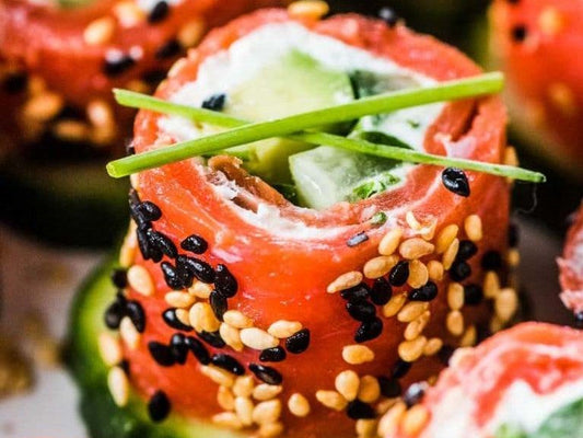 Tzatziki Avocado Salmon Rolls