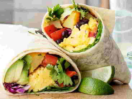 Vegetarian Breakfast Burritos Freezer Meal