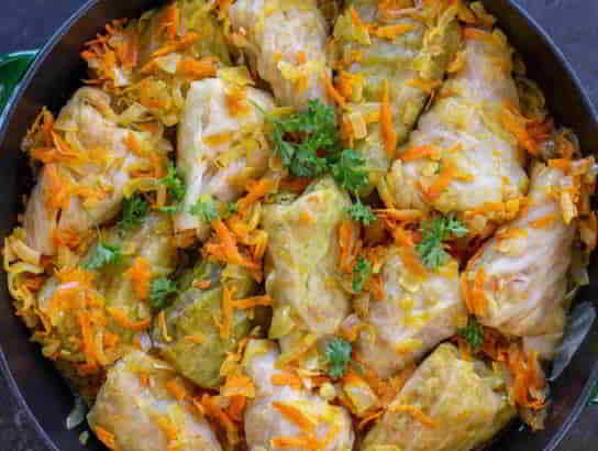 Vegetarian Stuffed Cabbage Rolls