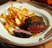 Venison Steak au Poivre