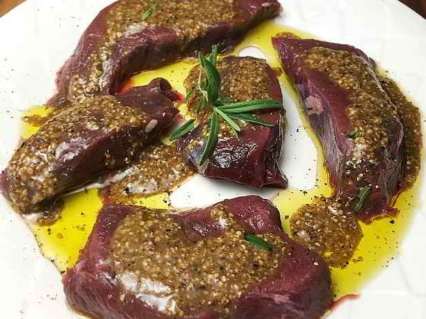 Venison Steak Mustard Marinade