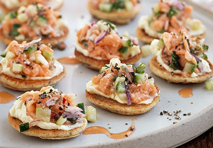 Wholemeal Blini & Salmon