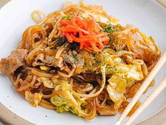 Yakisoba with Malony Glass Noodles