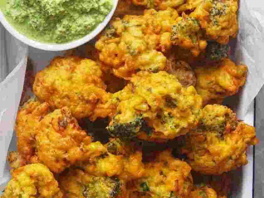 Zanzibari Pakoras with Coriander & Coconut Chutney