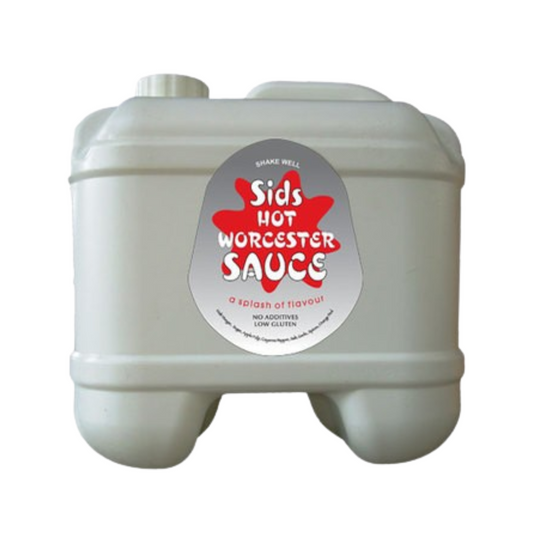 Sids Hot Worcester Sauce (10% Sugar) - 5 lt